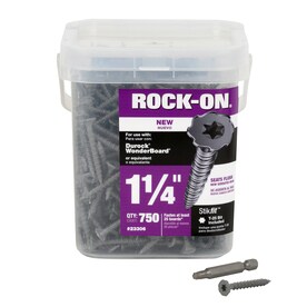 Rock-On #9 x 1-1/4-in Zinc-Plated Star-Drive Interior Cement Board Screws (#9 x 1-1/4)