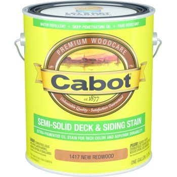 Cabot 01-1417 Semi-Solid Deck Stain, New Redwood ~ Gallon