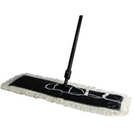 Dust Mop, Cotton Head, Steel Handle, 24-In.