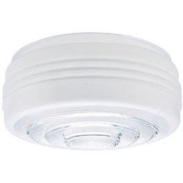 Drum Ceiling Shade, White/Clear, 8.75-In.