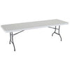 Folding Table, White Polyethylene With Steel Frame, 30 x 96-In.