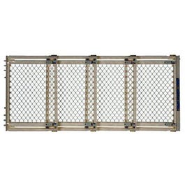 Portable Gate, Extra-Wide, Ivory Plastic, 22-62 x 31-In.