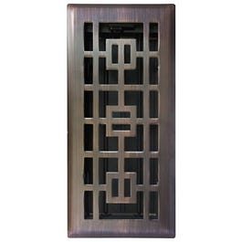 Floor Register,  Oil-Rubbed Bronze, 4 x 12-In.