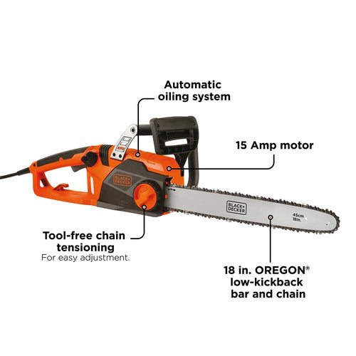 Black & Decker Electric Chainsaw 15-Amp