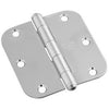 Door Hinge, Interior, Round-Edge, Stainless Steel, 3.5-In.