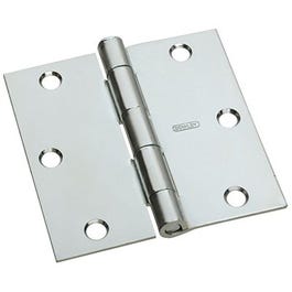 Door Hinge, Interior, Square-Edge, Zinc, 3.5-In.