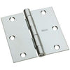 Door Hinge, Interior, Square-Edge, Zinc, 3-In.