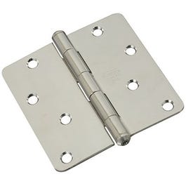 Door Hinge, Interior, Stainless Steel, 4-In.