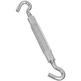 Hook/Hook Turnbuckle, Zinc, 1/4 x 7.5-In.