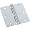 Door Hinge, Interior, Polished Chrome, 3.5-In.