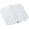 Door Hinge, Interior, Round-Edge, Prime , 4-In.