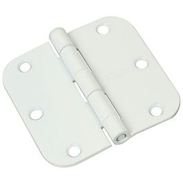 Door Hinge, Interior, Round-Edge, Prime, 3-In.