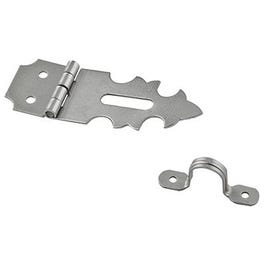 Decorative Hasp, Nickel, 5/8 x 1-7/8 In.