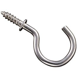 Cup Hook, Satin Nickel, 1-In., 30-Pk.