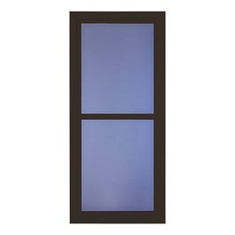 Easy Vent Selection Storm Door, Full-View Glass, Brown, 36 x 81-In.