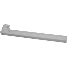 Downspout Extension, White Vinyl,  Fits Standard 2 x 3-In. Systems With A-Style Elbows