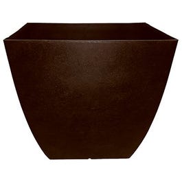 Planter, Plastic, Coffee, 16-In. Square