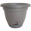 Lucca Self-Watering Planter, Plastic, Peppercorn Dark Brown, 8-In.