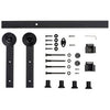 Interior Sliding Door Hardware Kit, Black