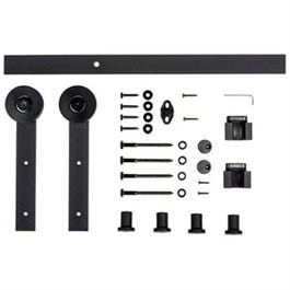 Interior Sliding Door Hardware Kit, Black