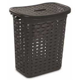 Laundry Hamper, Espresso Weave, 22-3/8-In.