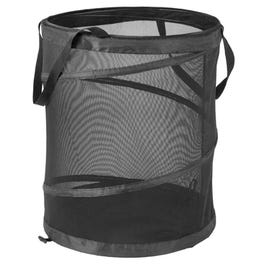 Clothing Hamper, Black Mesh, 19 x 24-In.