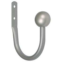 Curtain Hold Back, Ball End, Pewter, 2-Pk.