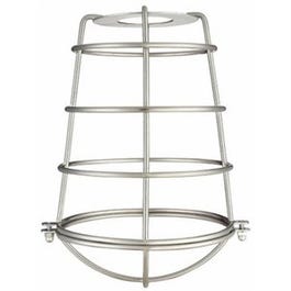 Cage Lamp Shade, Brushed Nickel, 8-In.