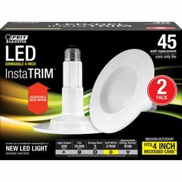 LED Retrofit Kit, Dimmable, 4-In., 9-Watts, 2-Pk.