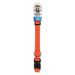 Reflective Padded Dog Collar, Orange, 1 x 18-26-In.