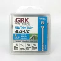 GRK Fasteners Pheinox 305 Stainless Steel FIN/TRIM Finishing Trim Head Screw #8 x 2-1/2 in. (#8 x 2-1/2)