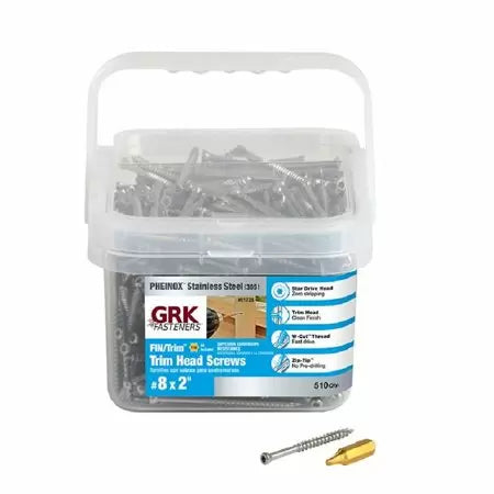 GRK Fasteners No. 8 x 2 in. L Star Trim Head Construction Screws (#8 x 2)