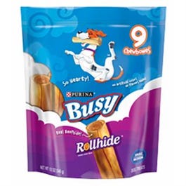 Dog Treats, Busy Beef Rollhide, 4-oz.