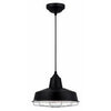 LED Pendant Light, Black & Chrome, 900 Lumens, 13-Watt, 13-In. Wide