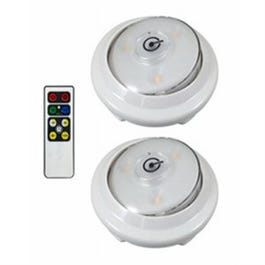 LED Puck Light With Remote, Warm White, 2-Pk.