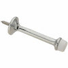 Door Stop, Rigid, Chrome, 3-In., 2-Pk.