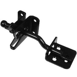 Gate Latch, Adjustable Sag, Black, 6-In. Bar