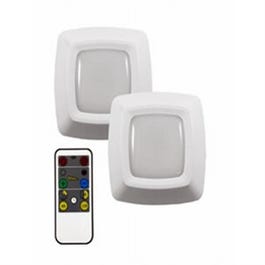 LED Puck Light With Remote, 2-Pk.