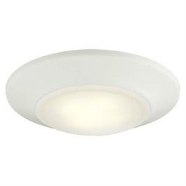 LED Light, Surface Mount, White/Frosted Lens, 840 Lumens, 12-Watt, 6-In.