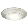 LED Light, Surface Mount, Brushed Nickel/Frosted Lens, 840 Lumens, 12-Watt, 6-In.