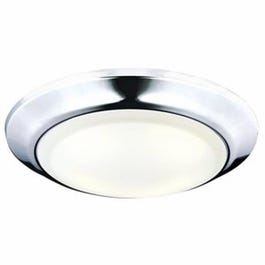 LED Light, Surface Mount, Chrome/Frosted Lens, 1050 Lumens, 15-Watt, 7-3/8-In.