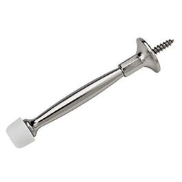 Rigid Door Stop, Satin Nickel, 4-In.