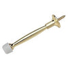 Rigid Door Stop, Polished Brass, 4-In.