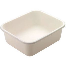 Plastic Dish Pan, Rectangular, Bisque, 11.5-Qts.