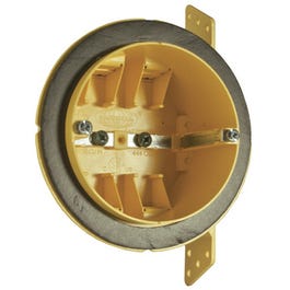 Vapor Barrier Ceiling Box, Round, Noryl Plastic, 4-In.