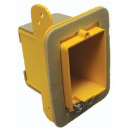 Vapor Barrier Switch & Outlet Box, Single Gang, Rectangular, Noryl Plastic