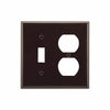 Eaton Cooper Wiring Combination Wallplate, Brown