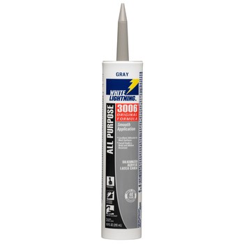 White Lightning Products 10 oz. Gray 3006 Cart All Purpose Caulk Pack (10 oz, Gray)