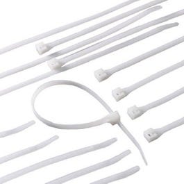 Cable Tie, Nylon, White, 8-In., 500-Pk.