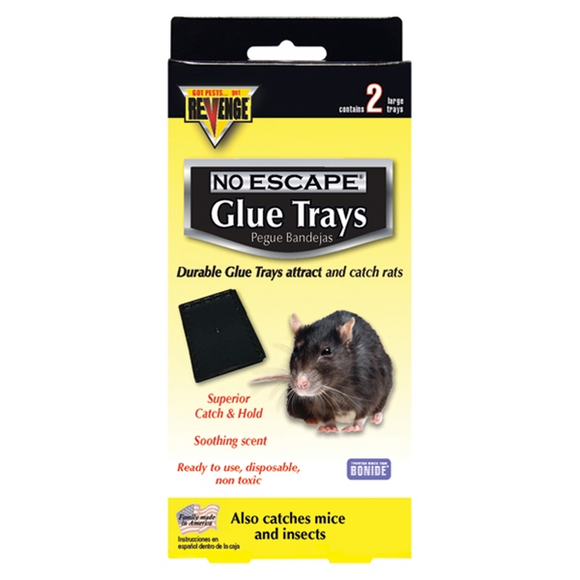 REVENGE BAITED GLUE TRAYS FOR RATS 2 PACK (0.25 lbs)